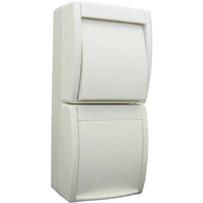 Immagine di Busch Jaeger 2601/6/20 EW 54 Interruttore per ambienti umidi Combinazione interruttore/prese Superficie Ocean Bianco