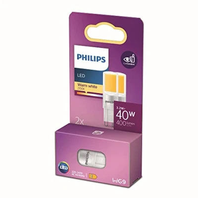 Immagine di Philips Lighting 871951430403100 LED (monocolore) ERP E (A G) G9 Forma speciale 3.5 W = 40 Bianco caldo (Ø x L) 17 mm 54 2 pz.