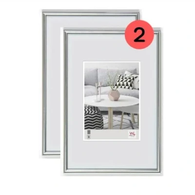 Immagine di walther design argento 40 x 60 cm confezione doppia, Galeria cornice in plastica KS460HD