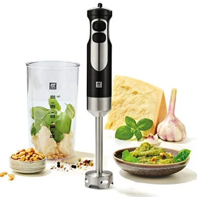 Immagine di ZWILLING 36420 011 0 Frullatore a Immersione in acciaio inossidabile 18/8, Nero, 550 W, 0.6 Litri, Plastica
