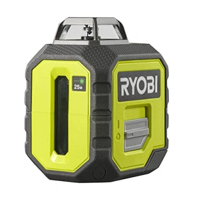 Immagine di Ryobi RB360GLL, Livella 360 Laser Verde, Batteria 18V ONE+ Non Inclusa, per Lavori di Precisione, Proiezione Linee: 1x Verticale, Orizzontale 360, Autolivellante