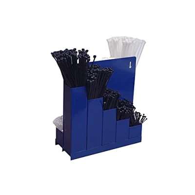 Immagine di Organizen con 1000 fascette stringicavo, in diverse misure nero e bianco Ideale per officine, capannoni o negozi.