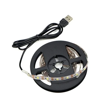 Immagine di Renohef Lampade a led USB,5V 3528 5 metri 300 Leds Strisce bianco caldo con cavo USB,Retroilluminazione per laptop desktop TV, illuminazione cucina,illuminazione corda non impermeabile