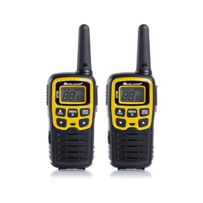 Immagine di Midland C1178.01 XT50 Adventure Radio Middle Range Ricetrasmittente Walkie Talkie Colore Giallo Formato 24 Canali, Raggio 8 km, 38 Toni Set di 2 Ricetrasmettitori con Box Full Optional