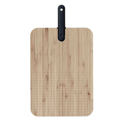 Immagine di Trebonn Artù Integrated Knife Bread Black Edition, Tagliere in bambù con Coltello da Pane Seghettato, 43x24x2.2 cm. per Pane, Pizza, Focaccia E Altri Prodotti Panificati
