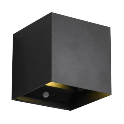 Immagine di Reality Leuchten Applique da esterno a LED Talent, color titanio, larghezza 10 cm, sensore