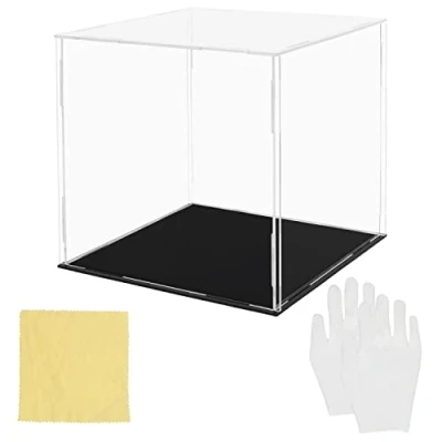Immagine di Belle Vous Set Scatola Acrilico Trasparente Cubo da 15 x cm Cubi Portaoggetti Vetrina Espositiva per Collezionismo Antipolvere Giocattoli e Action Figure