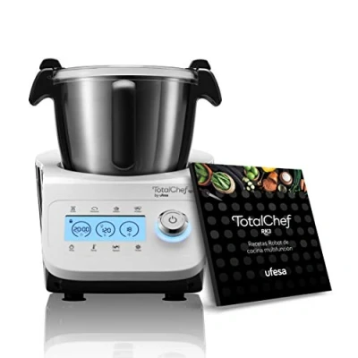 Immagine di Ufesa TotalChef RK3, Robot da cucina multifunzione, 30 funzioni, capacità 3,5 l, schermo LCD con pulsanti touch, bilancia integrata, include ricettario (lingua italiana non garantita)
