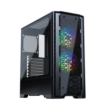 Immagine di Magniumgear (MG NE520G_DBK02) NEO G ATX Mid Tower, design frontale in rete ad alto flusso d&#039;aria, 2 ventole 120 D RGB, controller nero