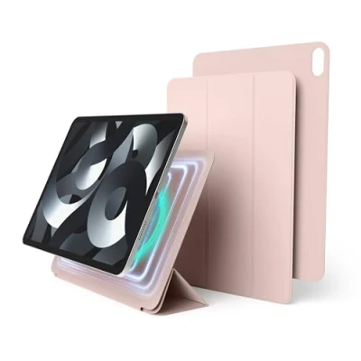 Immagine di elago Custodia Folio Magnetica per iPad Air 10.9 pollici di 5a,4a Gen. Piastra Posteriore Attaccabile ai Materiali Metallici, Compatibile con Apple Pencil e elago, Design Sottile