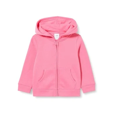 Immagine di Amazon Essentials Felpe con Cappuccio Foderate in Pile Cerniera Bambine e Ragazze, Rosa Brillante, 8 Anni