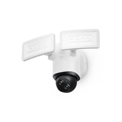 Immagine di eufy Security Telecamera a faro E340 cablata, inclinazione e panoramica 360, due telecamere, compatibile con HomeBase 3, archiviazione in locale, nessun costo mensile
