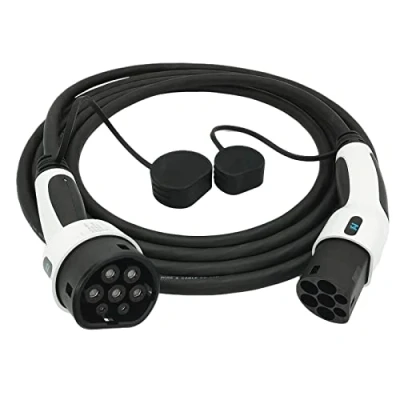 Immagine di K.H.O.N.S. Cavo di ricarica tipo 2 trifase da 22 KW EV a 32A/16A compatibile con PHEV, Tesla, Zoe, EQC, Tron (32A, trifase, 5M, TPU)