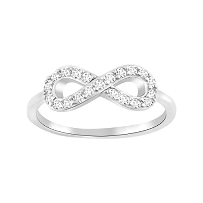 Immagine di SOFIA MILANI Anello da Donna in Argento 925 con Pietre di Zircone dell&#039;infinito 10088 54 (17.2)