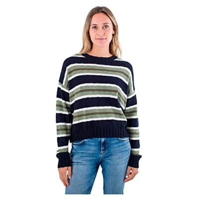 Immagine di Hurley Morgan Pullover Felpa, Caviar Multi Stripe, L Donna