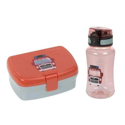 Immagine di LÄSSIG Set di pranzo e biberon da con cestino (460 ml)/Tiny Drivers Fire Engine