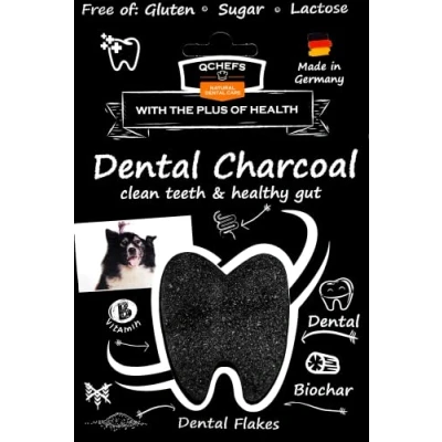 Immagine di Qchefs NEW: Carbone dentale 2 in 1 per cani: polvere la cura dei denti e salute dell&#039;intestino allo stesso tempo vomito, flatulenza diarrea.