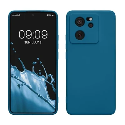 Immagine di kwmobile Custodia Compatibile con Xiaomi 13T / Pro Cover Back Case per Smartphone in Silicone TPU Protezione Gommata blu indaco