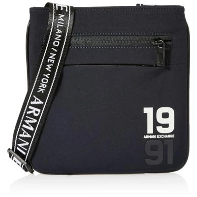 Immagine di Armani Exchange Borsa Tracolla Unisex a tracolla, Taglia: One Size, Navy blue
