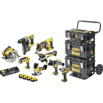 Immagine di DEWALT DCK856P4 QW Kit utensili Avvitatore perforatore a batteria, percussione batterie ricaricabili, Martello combinato batteria