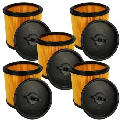 Immagine di vhbw set da 5x filtro a pieghe piatte compatibile con Parkside (Lidl) PNTS 1500 B3, B2, A1, C4 aspirapolvere Cartuccia filtrante
