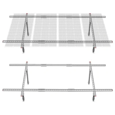 Immagine di ECO WORTHY supporto per pannello solare 4 pezzi 100 W 600 con angolo di inclinazione regolabile, barca, camper, tetto, sistemi off grid