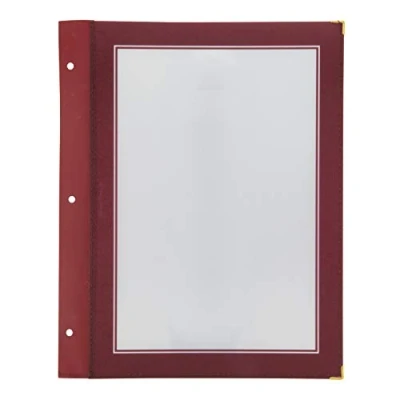 Immagine di SECURIT Set da 5 Inserti Per Porta Menu Linea Wood Caffè, Ristoranti, Bar Formato A4 Colore Bordeaux