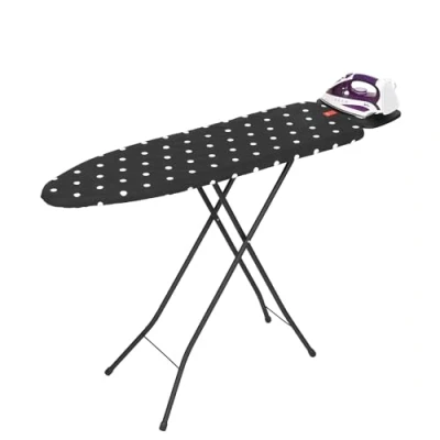 Immagine di JATA HOGAR HPLA8100 Asse da stiro con superficie 110 x 32 cm Altezza regolabile fino a 92 Appoggio per stirare piegato Dimensioni: 150 40 7