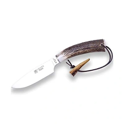 Immagine di joker Coltello da Caccia Freccia, con Impugnatura per Cervi, Lama MOVA 12,5 cm, traversa in Acciaio Inox, Custodia Pelle, CC107 attività di Pesca, l&#039;Escursionismo, Il Campeggio