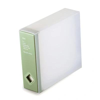 Immagine di AhfuLife Custodia per CD/DVD, Multimedia Box Contenitore Salvaspazio Colorato Porta CD o DVD Bianco 24 CDs (Pea Green(one))