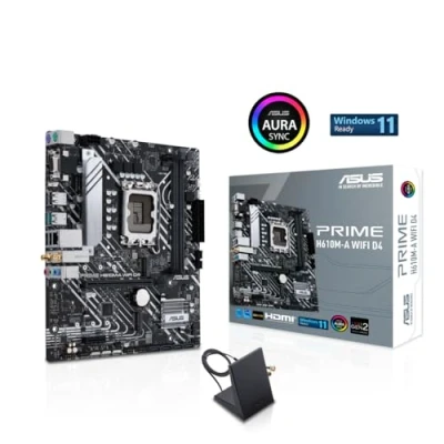 Immagine di Asus PRIME H610M A WIFI D4 Mainboard Attacco (PC) Intel® 1700 Fattore di forma (dettagli) Micro ATX Chipset della scheda madre H610
