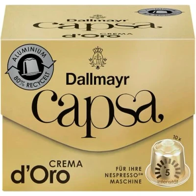 Immagine di Dallmayr Capsa Crema d&#039;Oro, Capsule di Caffè, Caffè Tostato, 10 Capsule, 56 g