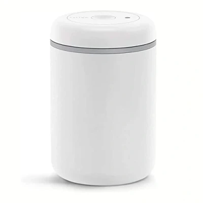 Immagine di Fellow Atmos Contenitore sottovuoto per caffè e alimenti, 1,2 litri, può contenere fino a 470 ml di chicchi caffè, contenitori ermetici bianco