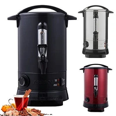 Immagine di Arebos Pentola Bollitore 6,8 L 950 W Dispenser Acqua Calda Vin Brulè Caffè Tè Distributore Elettrico Bevande Calde con Rubinetto Temperatura Impostabile 30 110 C