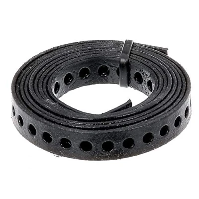 Immagine di Alberts 334222 Nastro forato, con o senza box di srotolamento, rivestito in plastica nera, larghezza 20 mm, lunghezza 1,5 m