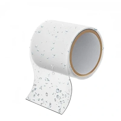 Immagine di KALUROIL Nastro Sigillante Impermeabile per Piscine, Case e Grondaie Ripara Sott&#039;Acqua Autoadesivo Resistente ai Raggi UV Trasparente （trasparente）
