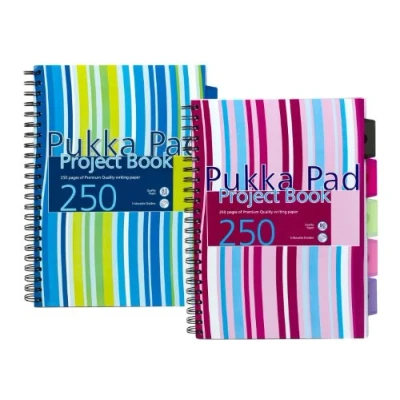 Immagine di Pukka Pads Quaderni formato A4 80gsm 5 con divisori colorati mobili