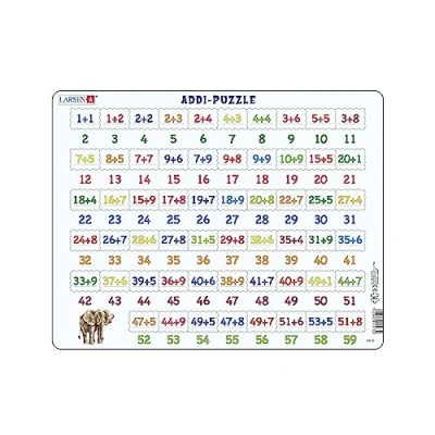 Immagine di Larsen AR8 Aggiunta di Puzzle matematici da 1 a 59, Incorniciato con 58 pezzi