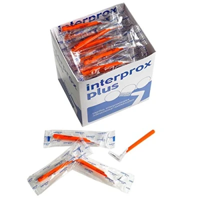 Immagine di Interprox plus spazzole interdentali confezione da 100 pezzi (arancione super micro)