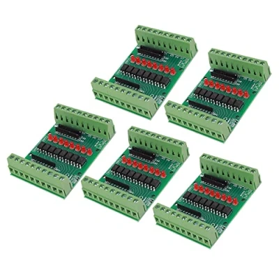 Immagine di Modulo di isolamento optoaccoppiatore a 8 canali, 5 pezzi DC 12 V 24 CH, convertitore segnale uscita NPN canali