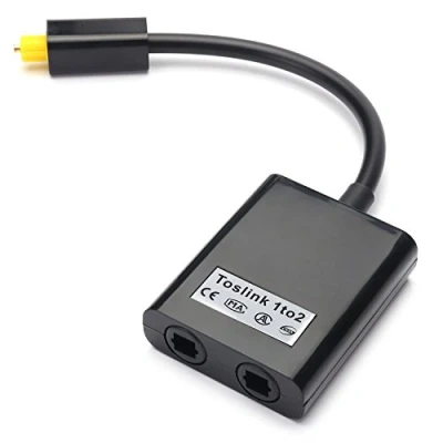 Immagine di TISINO Splitter per cavo ottico 1 in 2 out Toslink Digital Optical Audio Fibra ottica