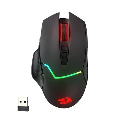 Immagine di Redragon Mouse da gioco wireless M690 PRO 8000 DPI cablato/wireless con pulsante di accensione rapido, 8 tasti macro, design ergonomico per PC/Mac/Laptop