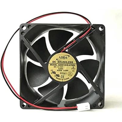 Immagine di Cooling Fan For AD0912HS A70GL ADDA 12V 0.25A 2Wire 9cm Case 90x90x25mm