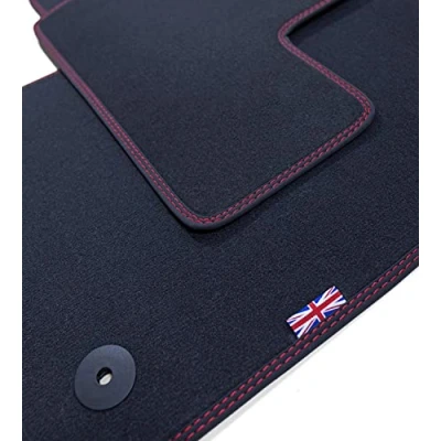 Immagine di tuning art D204 Union Jack Tappetini Compatibile con Mini Countryman 3 U25 2024 , Cucitura:2X Rosso