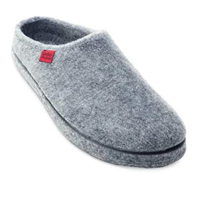 Immagine di Andrés Machado Pantofole Unisex per Donna/Uomo Estate/Inverno AM001 Parte Esterna in Feltro/Suola Gomma Antiscivolo Grigio EU 50