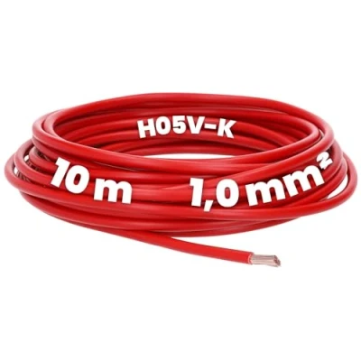 Immagine di Kalitec 10 metri H05V K 1 mm², cavo di cablaggio flessibile, in PVC, singolo da mm2, singolo, monofilo, filo ignifugo