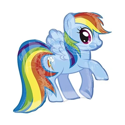 Immagine di Amscan 2646701 pallone in foil Super Shape My Little Pony, dimensione 71 x 68 cm, volume 40 litri, ad elio