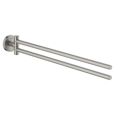 Immagine di Grohe GRO 40371DC1 Porta Salviette, Grigio (Super Steel), Large