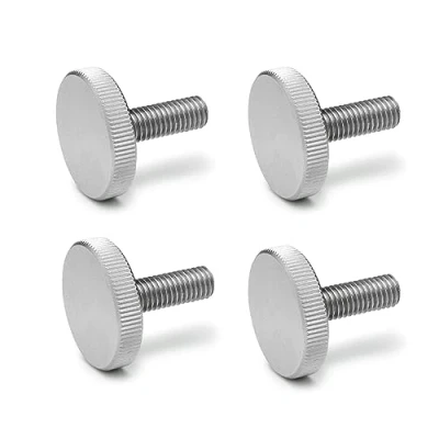 Immagine di Ganter Normelemente Viti a testa zigrinata piatte (forma bassa) DIN 653 M5 12 NI 4 pezzi acciaio inossidabile Filettatura: x
