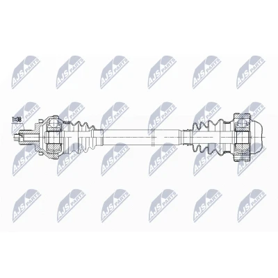 Immagine di NTY NPW AU 044 Albero motore / Semiasse Assale posteriore Sx, Dx 626 Cambio manuale, Trasmissione automatica AUDI: A4 B9 Avant
